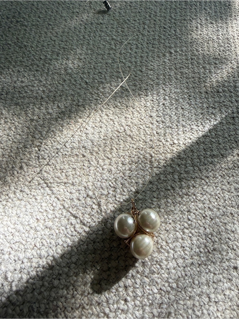Handmade Floating Pearl Pendant Necklace - Picture 3 of 6